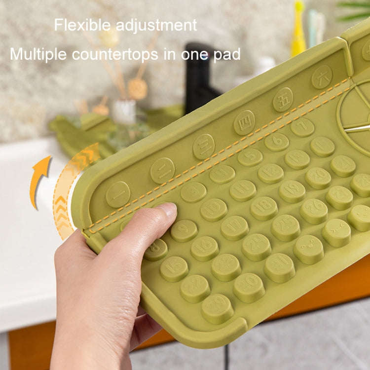 Faucet Silicone Drainage Mat Multi-functional Household Sink Countertop Anti-slip Anti-splash Sto...
