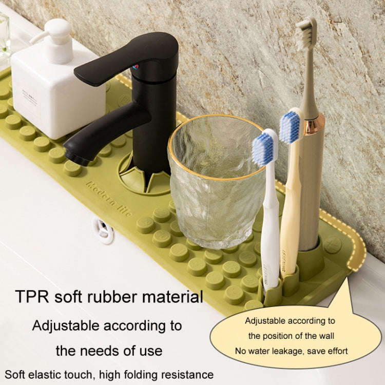 Faucet Silicone Drainage Mat Multi-functional Household Sink Countertop Anti-slip Anti-splash Sto...
