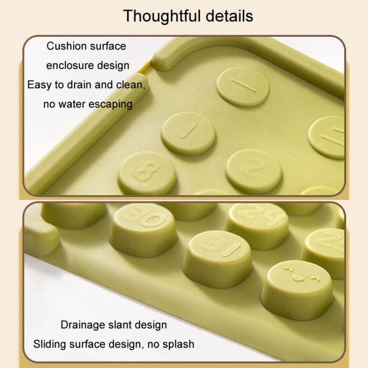 Faucet Silicone Drainage Mat Multi-functional Household Sink Countertop Anti-slip Anti-splash Sto...