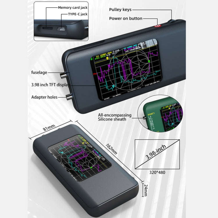 BSIDE P5 Handheld Vector Network Analyser Colorful Screen Network Tester