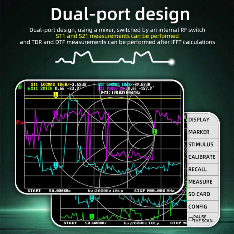 BSIDE P5 Handheld Vector Network Analyser Colorful Screen Network Tester