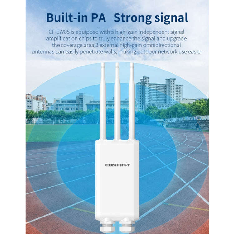 COMFAST CF-EW85 1300Mbps 2.4G/5.8G Gigabit Wireless AP Signal Amplifier Supports DC/POE Power Sup...