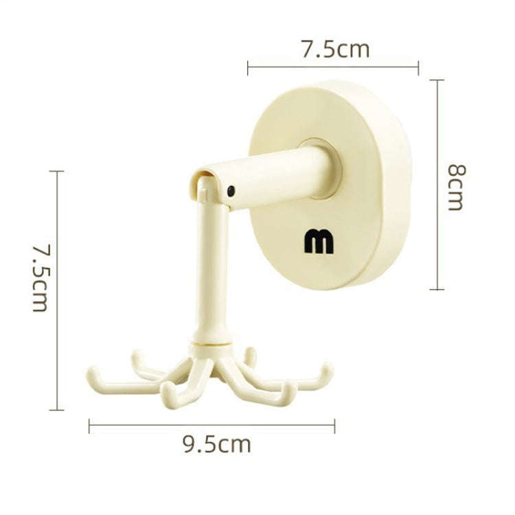 Suction Cup 6 Claws Rotating Hooks Wall Mounted Spatula Spoon Hanger No Punch Kitchenware Storage...