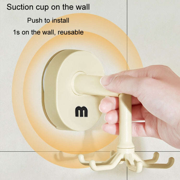 Suction Cup 6 Claws Rotating Hooks Wall Mounted Spatula Spoon Hanger No Punch Kitchenware Storage...