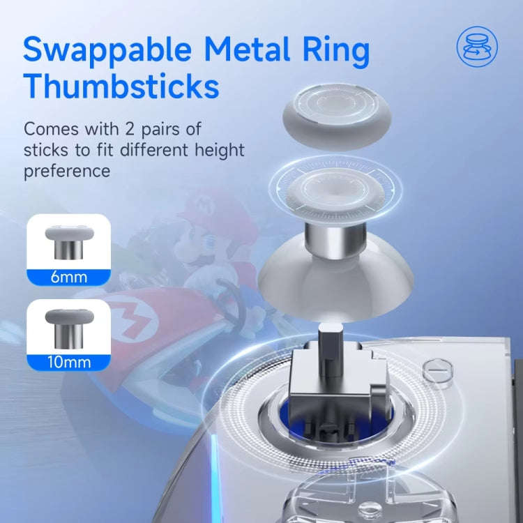 EasySMX S15 For Switch Wireless RGB Controller Split Joypad 6 Axis Gyroscop, Mechanical Hall Effe...