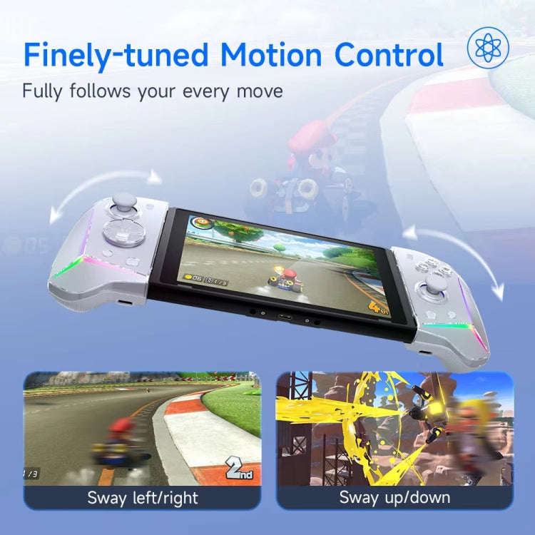 EasySMX S15 For Switch Wireless RGB Controller Split Joypad 6 Axis Gyroscop, Mechanical Hall Effe...