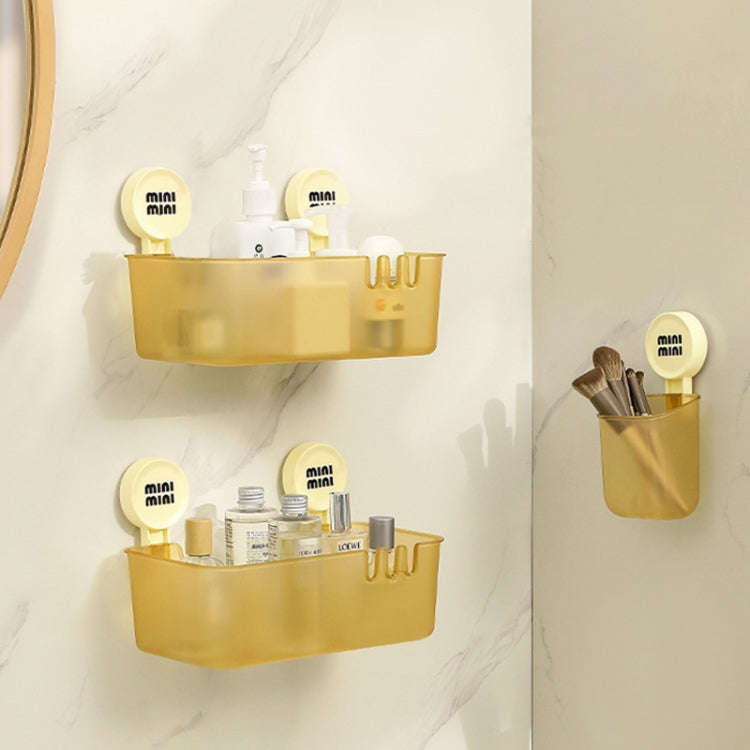 Suction Cup Organizer Home Bathroom Hanging Basket Shelf Wall-mounted Kitchen No-Punch Storage Ra...
