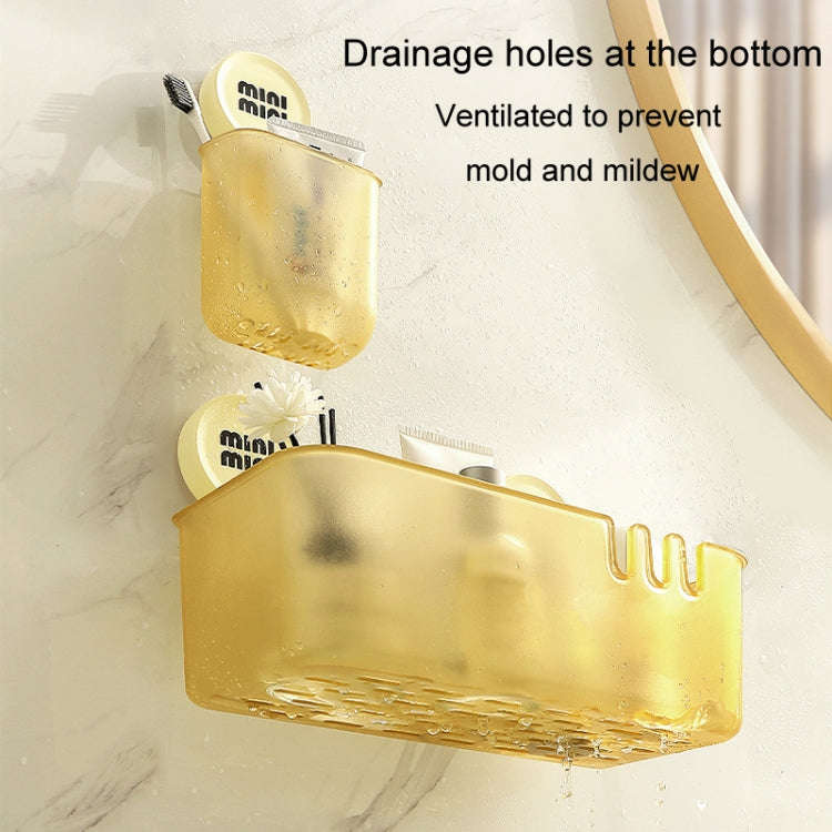 Suction Cup Organizer Home Bathroom Hanging Basket Shelf Wall-mounted Kitchen No-Punch Storage Ra...