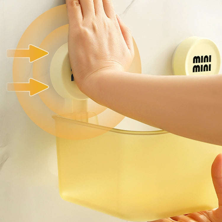 Suction Cup Organizer Home Bathroom Hanging Basket Shelf Wall-mounted Kitchen No-Punch Storage Ra...