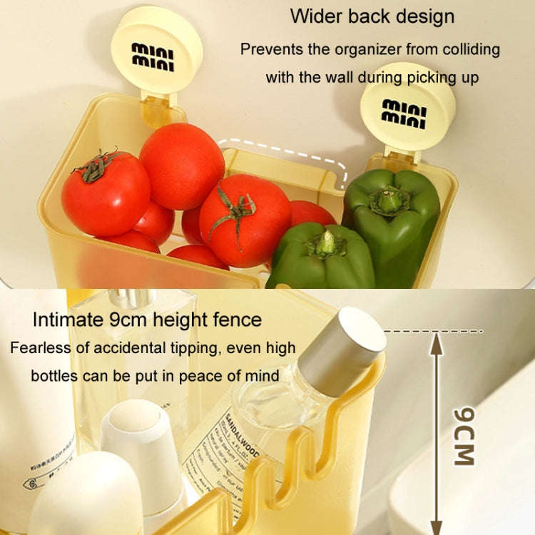 Suction Cup Organizer Home Bathroom Hanging Basket Shelf Wall-mounted Kitchen No-Punch Storage Ra...