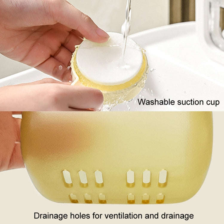 Suction Cup Organizer Home Bathroom Hanging Basket Shelf Wall-mounted Kitchen No-Punch Storage Ra...