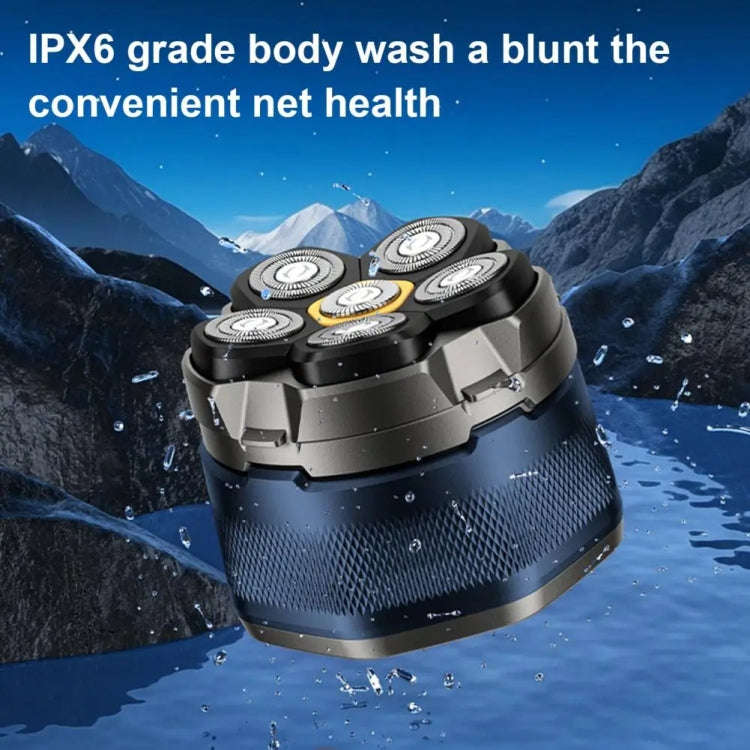 Magnetic Intelligent Six-Blade Washable Electric Shaver(USB)