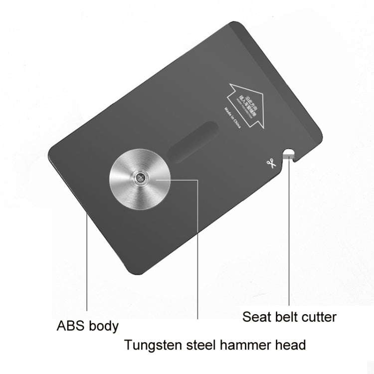 Car Window Breaking Safety Card Emergency Life-Saving Hammer(8.5x5.5cm)