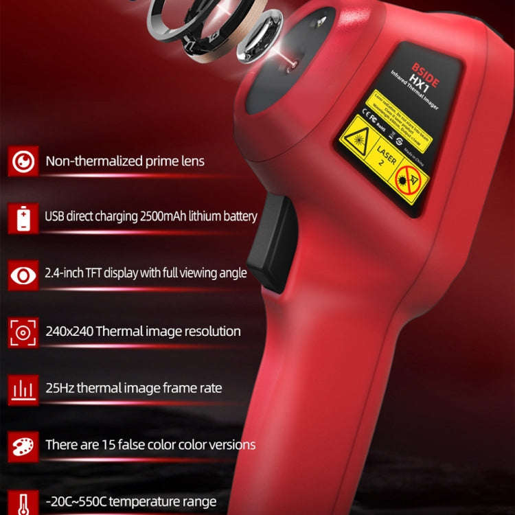 BSIDE HX1 Handheld Thermal Imaging Device Power Non-Contact Thermometer