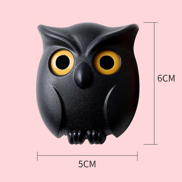 Owl Magnetic Key Hook Door Entrance Foyer Bag Key Storage Hook Wall Hanging Traceless Hanger(White)