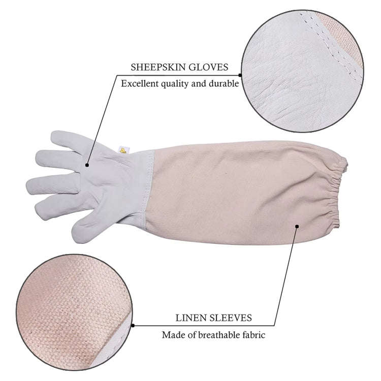 4-in-1 Anti-bee Clothing + Scraper + Bee Brush + Anti-bee Gloves Beekeeping Set(Free Size)