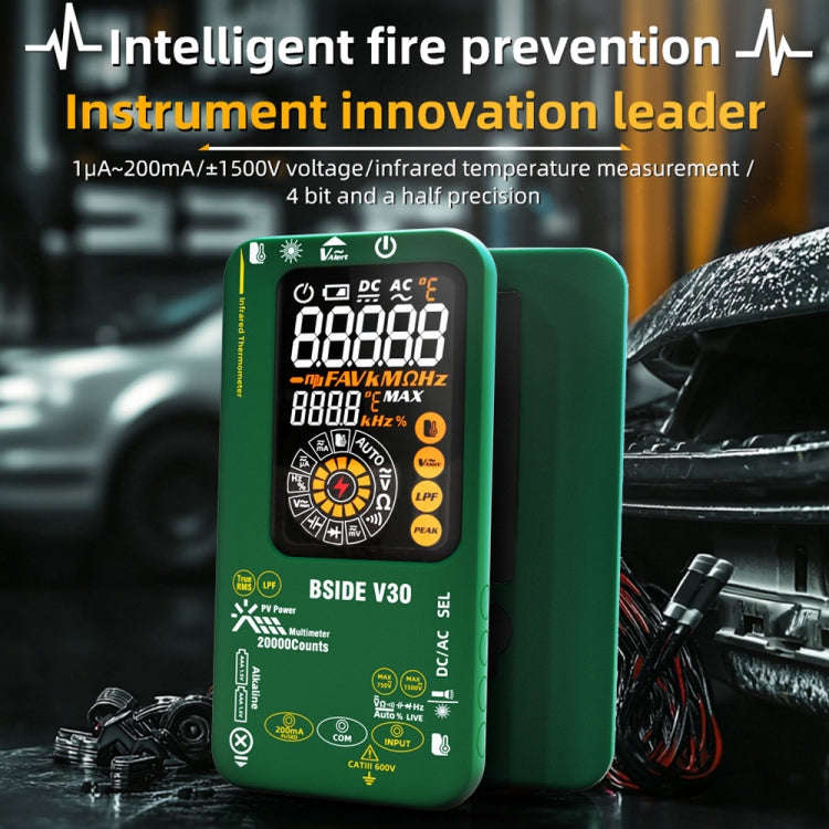 BSIDE V30 Intelligent Colorful Screen PV Multimeter Infrared Thermometer
