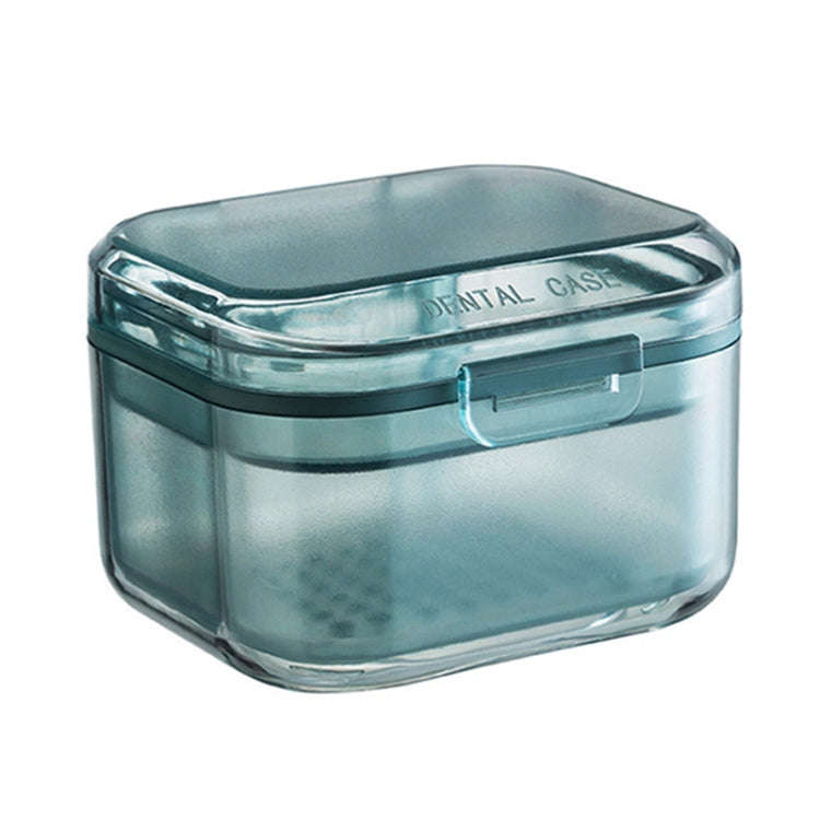 3-layer Denture Case Invisible Orthodontic Retainer Storage Box Drainage Layered Braces Cleaning ...