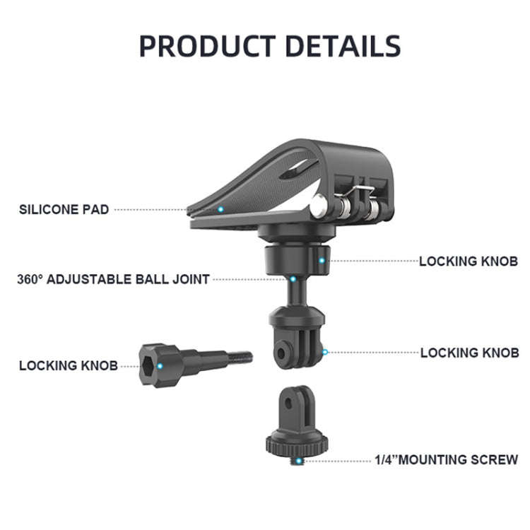 Car Sun Visor Bracket Panoramic Sports Camera Vehicle Mount Base