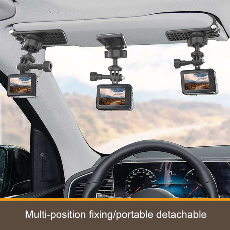 Car Sun Visor Bracket Panoramic Sports Camera Vehicle Mount Base