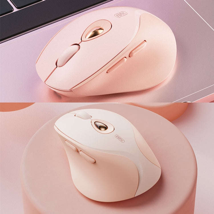Inphic DR801 2.4G+Bluetooth 5.0/4.0 Wireless Mouse USB Tri-Mode Mute Rechargeable Girls Office Ho...