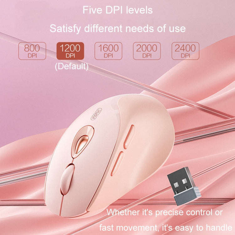 Inphic DR801 2.4G+Bluetooth 5.0/4.0 Wireless Mouse USB Tri-Mode Mute Rechargeable Girls Office Ho...