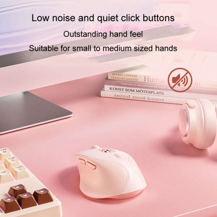 Inphic DR801 2.4G+Bluetooth 5.0/4.0 Wireless Mouse USB Tri-Mode Mute Rechargeable Girls Office Ho...