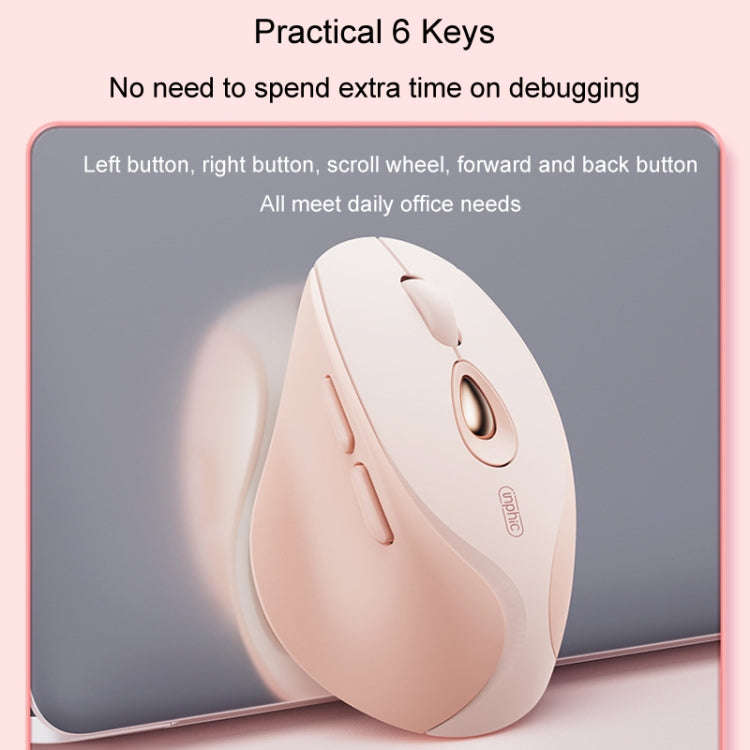 Inphic DR801 2.4G+Bluetooth 5.0/4.0 Wireless Mouse USB Tri-Mode Mute Rechargeable Girls Office Ho...