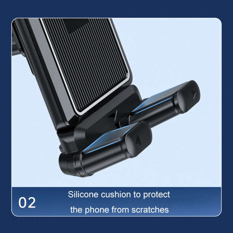 Car Air Conditioner Vent Folding Screen Cell Phone Tablet Universal Bracket(Black)