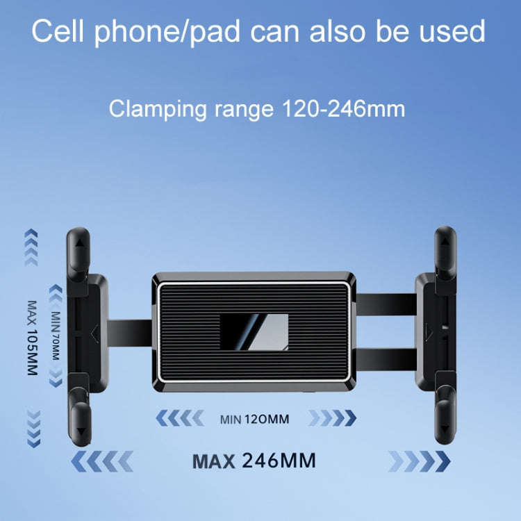 Car Air Conditioner Vent Folding Screen Cell Phone Tablet Universal Bracket(Black)