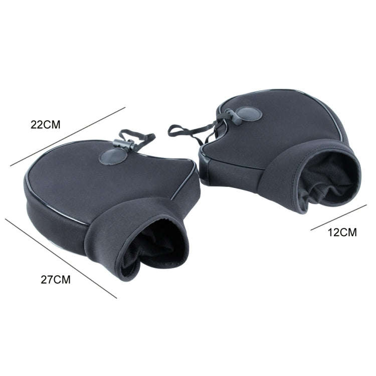 Motorcycle Riding Velvet Warm Grip Gloves(Black)