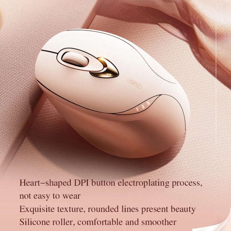 Inphic M8P 2.4G Wireless Mouse USB Mute Charging Girls Office Portable Ergonomic Mouse With Power...