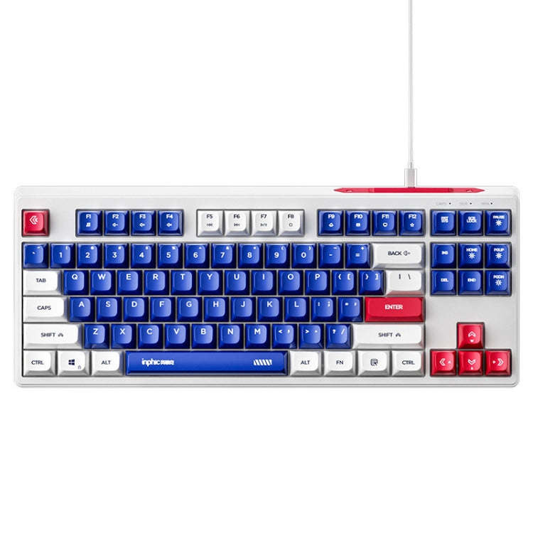 Inphic K902 Wired Keyboard 87 Keys Mute Light-up Mecha Office Home Gaming Computer Keyboard(Blue ...