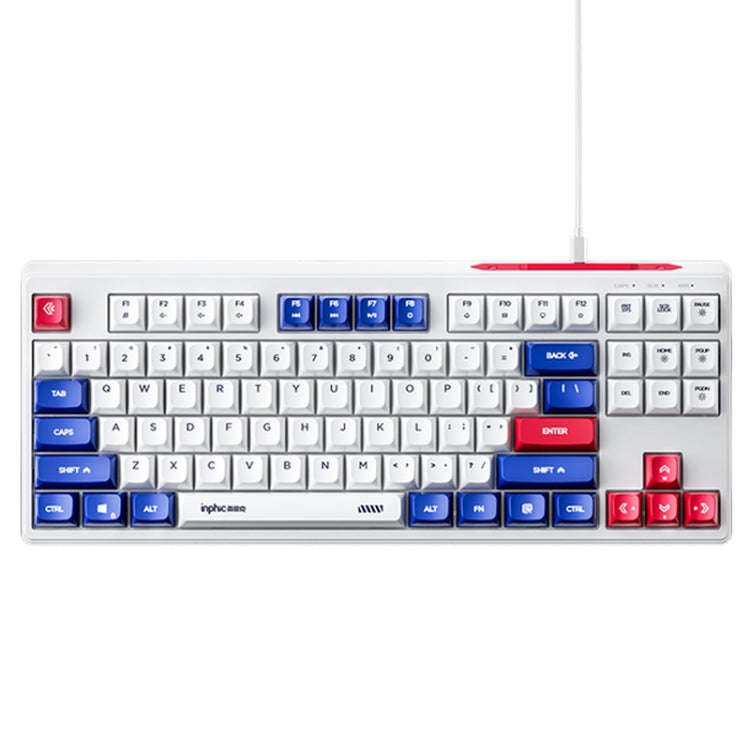 Inphic K902 Wired Keyboard 87 Keys Mute Light-up Mecha Office Home Gaming Computer Keyboard(White...