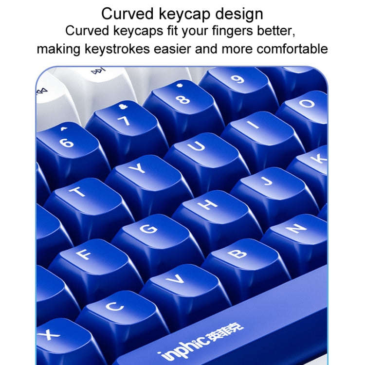 Inphic K902 Wired Keyboard 87 Keys Mute Light-up Mecha Office Home Gaming Computer Keyboard(White...