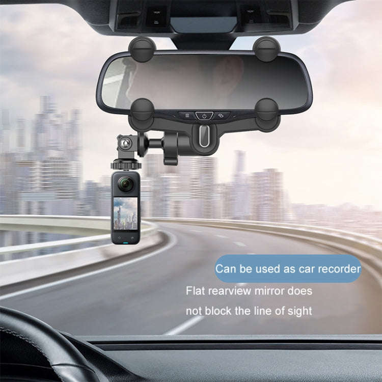 Vehicle Rearview Mirror Bracket Panoramic Sports Camera Car Mount Base Accessory