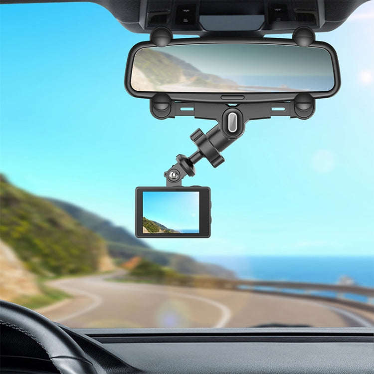 Vehicle Rearview Mirror Bracket Panoramic Sports Camera Car Mount Base Accessory