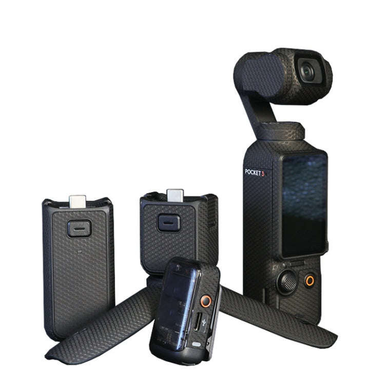 For DJI Pocket 3 Camera Stickers Anti-scratch Non-adhesive Protective Film(Matrix Black)