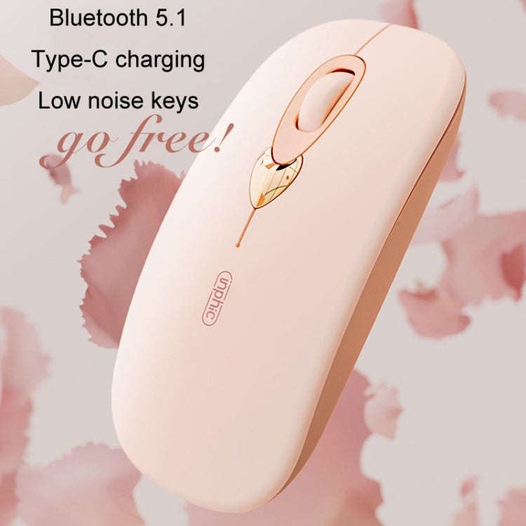 Inphic Q8 Gen 2 Bluetooth Mouse Wireless Silent Charging Office Business Girls Laptop Mouse(Milk ...