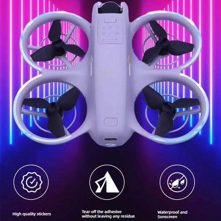 For DJI Neo Luminous Stickers Night Glow Cool Film(Red)