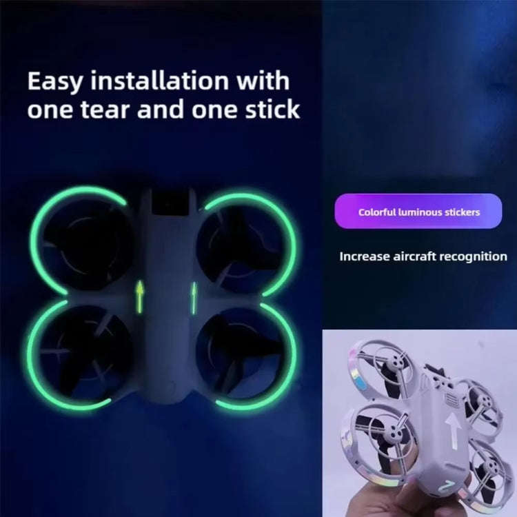 For DJI Neo Luminous Stickers Night Glow Cool Film(Red)
