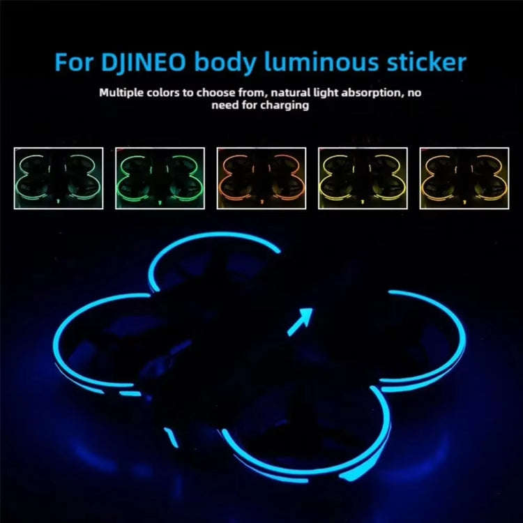 For DJI Neo Luminous Stickers Night Glow Cool Film(Red)