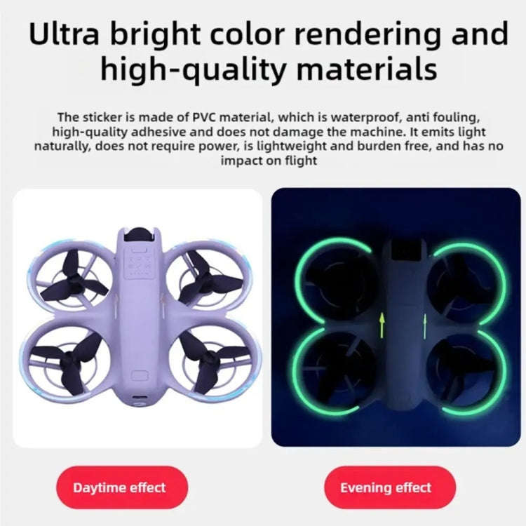 For DJI Neo Luminous Stickers Night Glow Cool Film(Red)