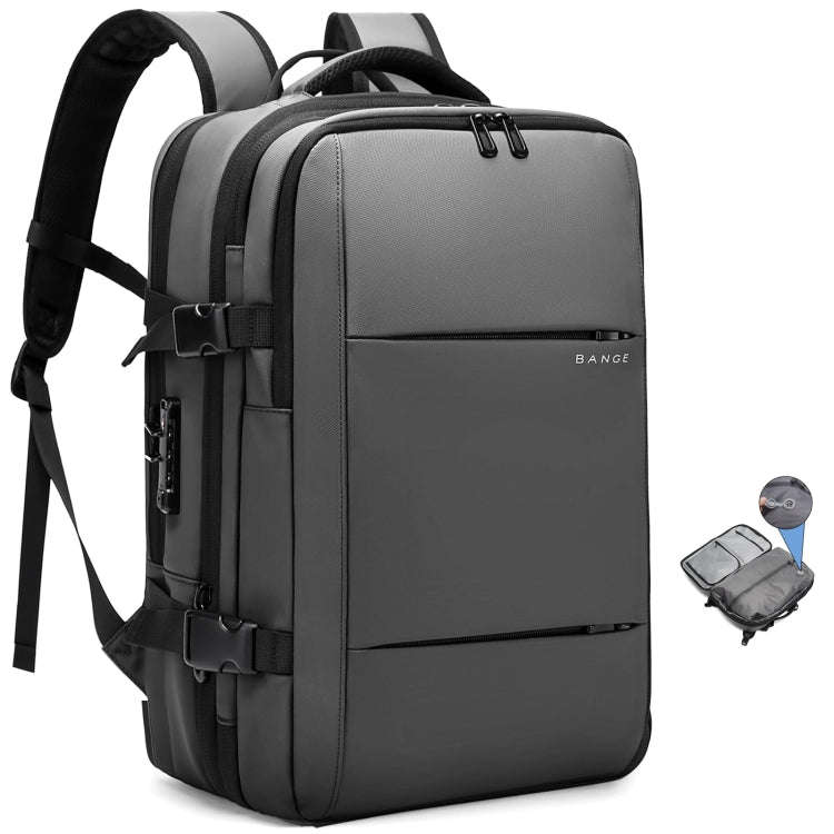 BANGE BG-3028 Men Shoulder Bag Vacuum Compression Large Capacity Expansion Leisure Backpacks(Gray)