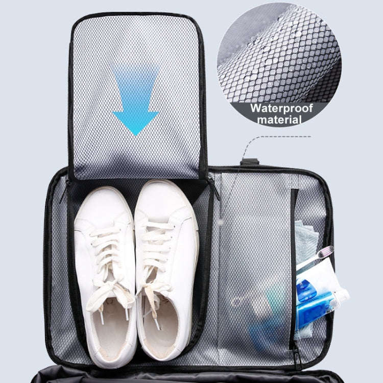 BANGE BG-3028 Men Shoulder Bag Vacuum Compression Large Capacity Expansion Leisure Backpacks(Blue)