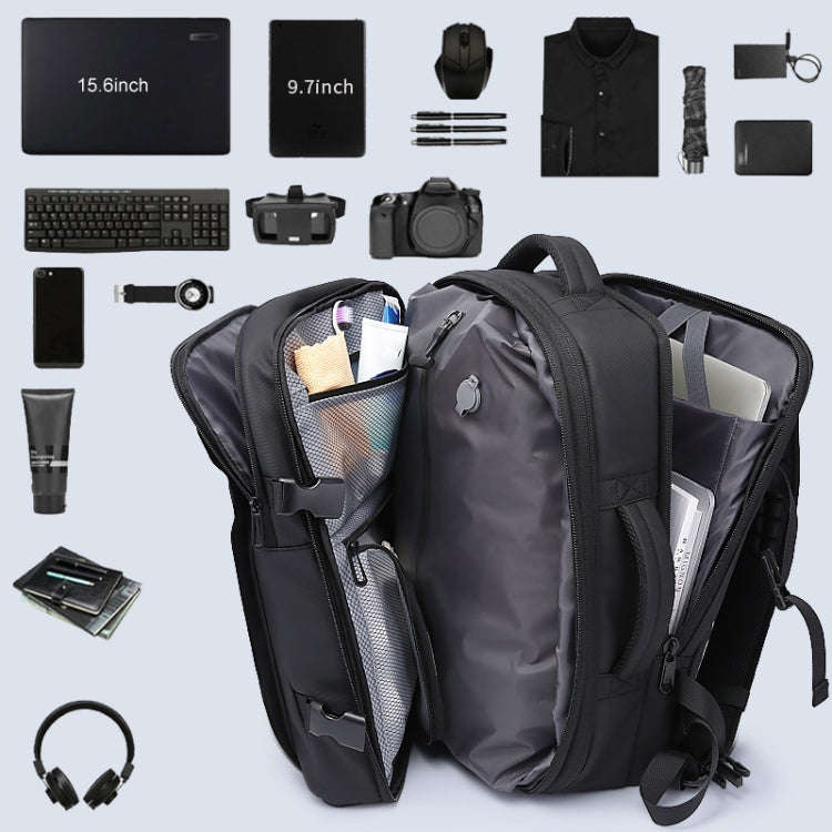 BANGE BG-3028 Men Shoulder Bag Vacuum Compression Large Capacity Expansion Leisure Backpacks(Blue)