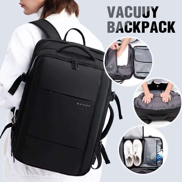 BANGE BG-3028 Men Shoulder Bag Vacuum Compression Large Capacity Expansion Leisure Backpacks(Blue)