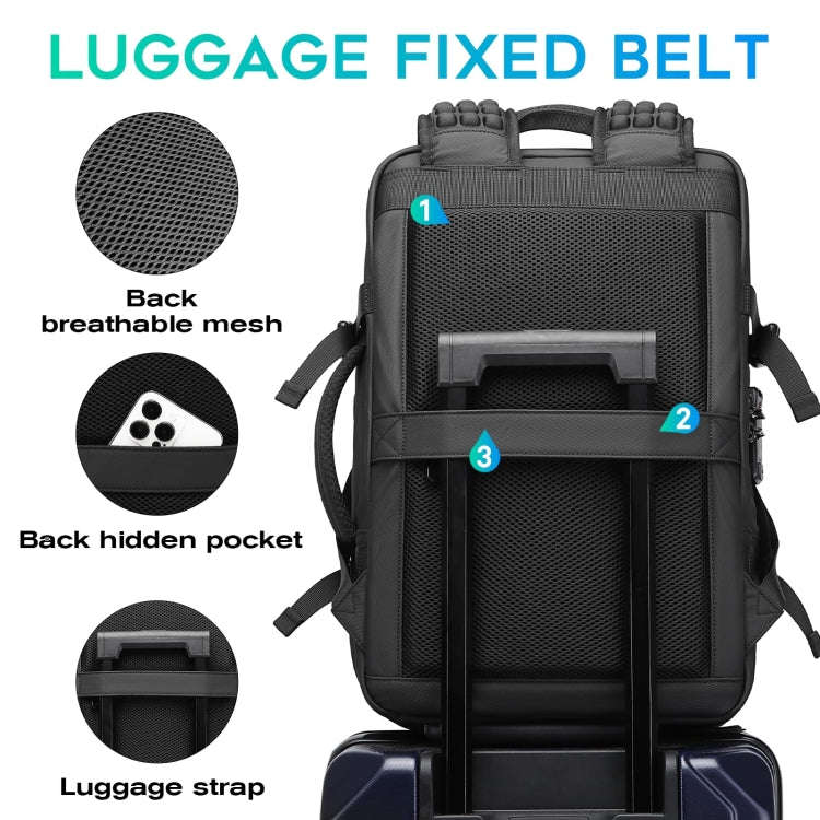 BANGE BG-3028 Men Shoulder Bag Vacuum Compression Large Capacity Expansion Leisure Backpacks(Blue)