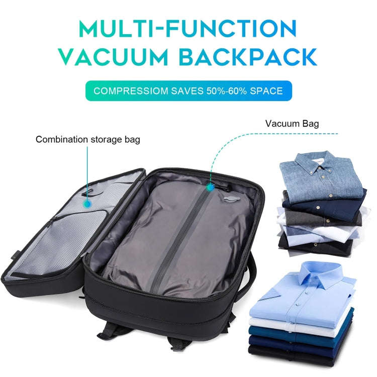 BANGE BG-3028 Men Shoulder Bag Vacuum Compression Large Capacity Expansion Leisure Backpacks(Blue)