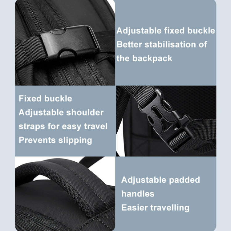 BANGE BG-3028 Men Shoulder Bag Vacuum Compression Large Capacity Expansion Leisure Backpacks(Blue)
